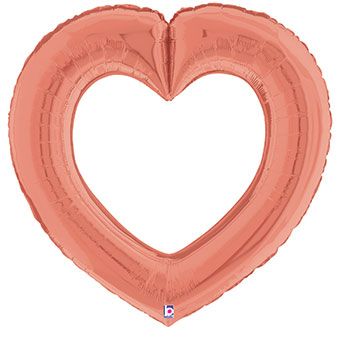 Rose Gold Heart Balloon - 3-Pack - Image 1