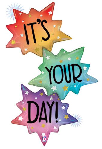 It's Your Day Star Balloon 51" - Party Supplies - Image 1