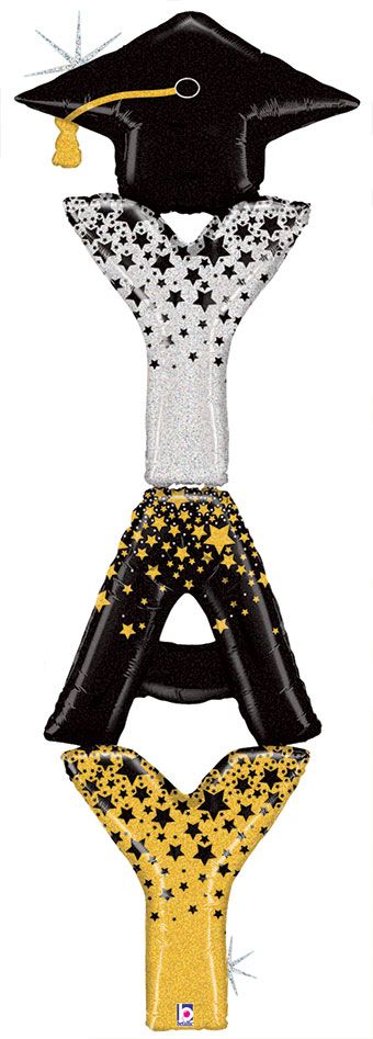 Graduation Yay Balloon 60" - Party Supplies - Image 1