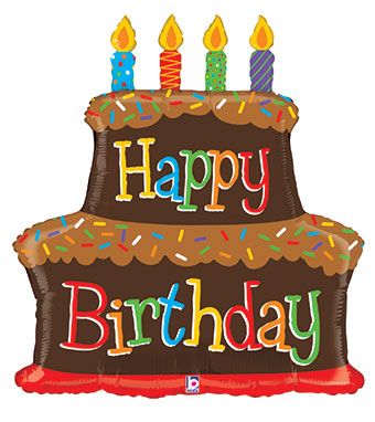 Chocolate Cake Balloon 37" - Birthday Party - Image 1