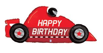 Race Car Birthday Balloon 56 Inch - Party Supplies - Image 1