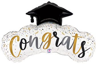 Grad Congrats Balloon 3-Pack - Image 1
