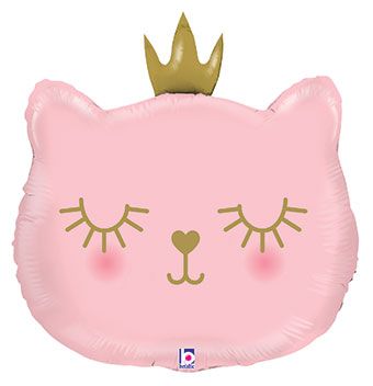 Pink Cat Princess Foil Balloon 26 Inch - Celebration Decor - Image 1