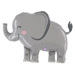 Jungle Elephant Foil Balloon 33 Inch - Single Unit - Image 1