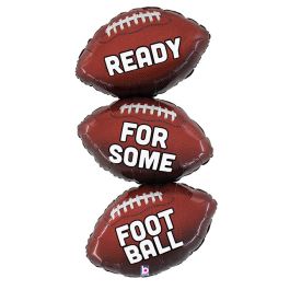 Football Theme Foil Balloon 34 Inch Stackable Decoration - Image 1