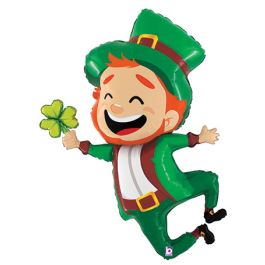 Leprechaun Balloon 39 Inch Foil - St. Patrick's Day Party - Image 1