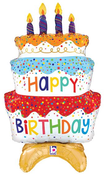 Birthday Cake Balloon 29" Foil - Party Supplies - Image 1