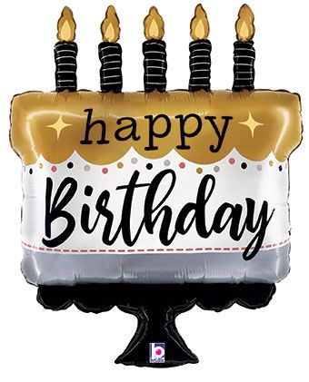 Happy Birthday Cake Balloon - 3-Pack - Image 1