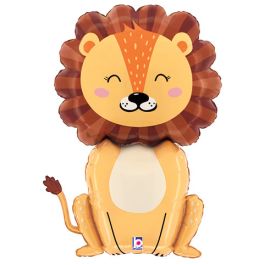 Jungle Lion Balloon 32 Inch Large Shape Foil Decoration - Image 1