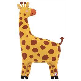 Jungle Giraffe Balloon 41 Inch Foil - Safari Party Decor - Image 1