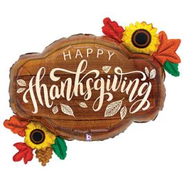 Thanksgiving Sunflower Plaque Foil Balloon 31 Inch - Image 1