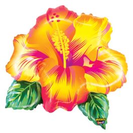 Yellow Tropical Flower Balloon 26 Inch - Large Decorative - Image 1