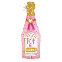 Pink Pop The Bubbly Champagne Foil Balloon 37 Inch - Image 1