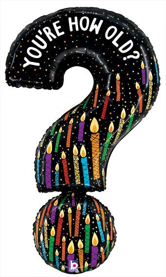 You're How Old? Question Mark Balloon 41" - Image 1