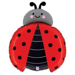 Red Ladybug Balloon 39 Inch Foil - Party Decoration - Image 1