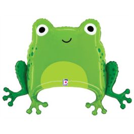 Green Frog Balloon 28 Inch Large Shape Foil Decoration - Image 1