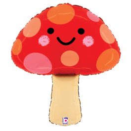 Red Mushroom Foil Balloon 23 Inch - Novelty Party Decoration - Image 1