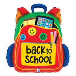 Back to School Backpack Balloon 25 Inch - Image 1