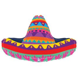 Sombrero Foil Balloon 32 Inch - Festive Fiesta Party Decor - Image 1