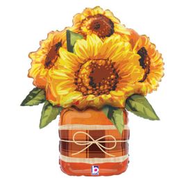 Sunflower Mason Jar Balloon 26 Inch - Image 1