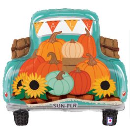 Fall Truck Foil Balloon Large Shape 23 Inch - Image 1