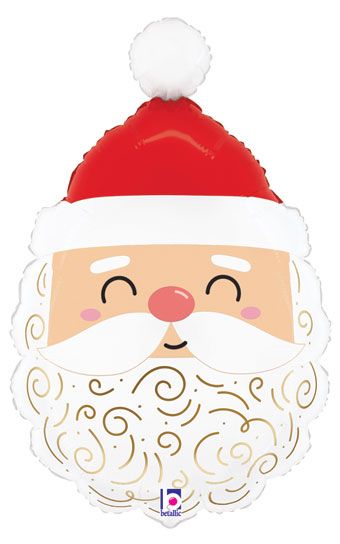 Joyful Santa Balloons - 3-Pack - Image 1