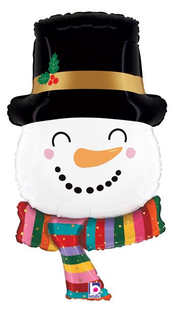 Joyful Snowman Balloons - 3-Pack - Image 1