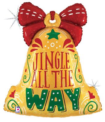 Jingle All The Way Bell Balloon - 3-Pack - Image 1