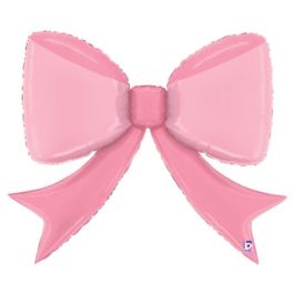 Pretty Pink Bow Foil Balloon - Large Shape Decoration - Image 1