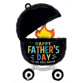 Happy Father's Day Grill Master Foil Balloon 34 Inch - Image 1