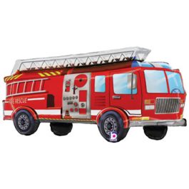 Red Firetruck Foil Balloon 34 Inch - 1 Pack - Image 1