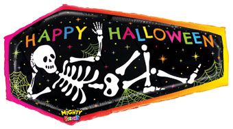 Halloween Coffin Balloon 34" - Mighty Bright - Image 1