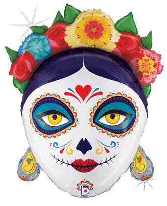 La Catrina Balloon 27" Foil - Day of the Dead - Image 1