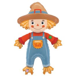 Happy Fall Scarecrow Foil Balloon 40 Inch - Image 1