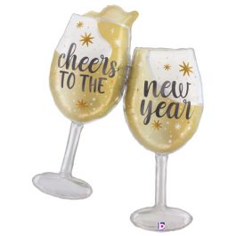 New Year Champagne Foil Balloon - Cheers to the Big Day - Image 1