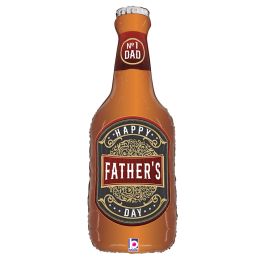 Father's Day Beer Bottle Foil Balloon Decoration - Image 1