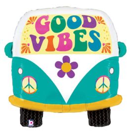 Good Vibes Bus Foil Balloon 37 Inch - Image 1