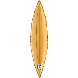 Gold Tapered Leaf Balloon 17 Inch - 5-Pack - Image 1