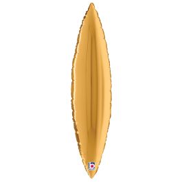 Gold Tapered Leaf Balloon 34 Inch - Image 1