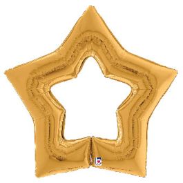 Gold Star Foil Balloon 38 Inch Decoration - Image 1