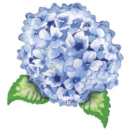Blue Hydrangea Foil Balloon 32 Inch - Image 1