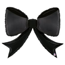 Black Large Shape Bow Decoration - Foil Party Accessory - Image 1