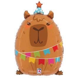 Party Capybara Foil Balloon 23 Inch - Image 1