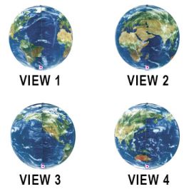 Globe Earth Foil Balloon 15 Inch - World Map Decoration - Image 1
