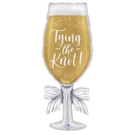 Tying the Knot Champagne Balloon 34 Inch - 1 Pack - Image 1