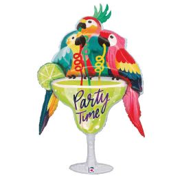 Large Parrot Foil Balloon - Party Time Decoration - Image 1
