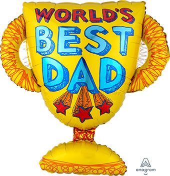World's Best Dad Trophy Balloon - 3-Pack - Image 1