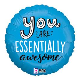 Blue "You Are Essentially Awesome" Foil Balloon 18 Inch - Image 1