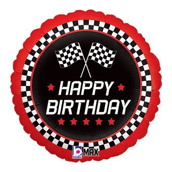 Checkered Flag Balloons - 5-Pack - Image 1