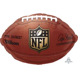 Brown NFL Football Foil Balloon Decoration - Sports Party Decor - Image 1